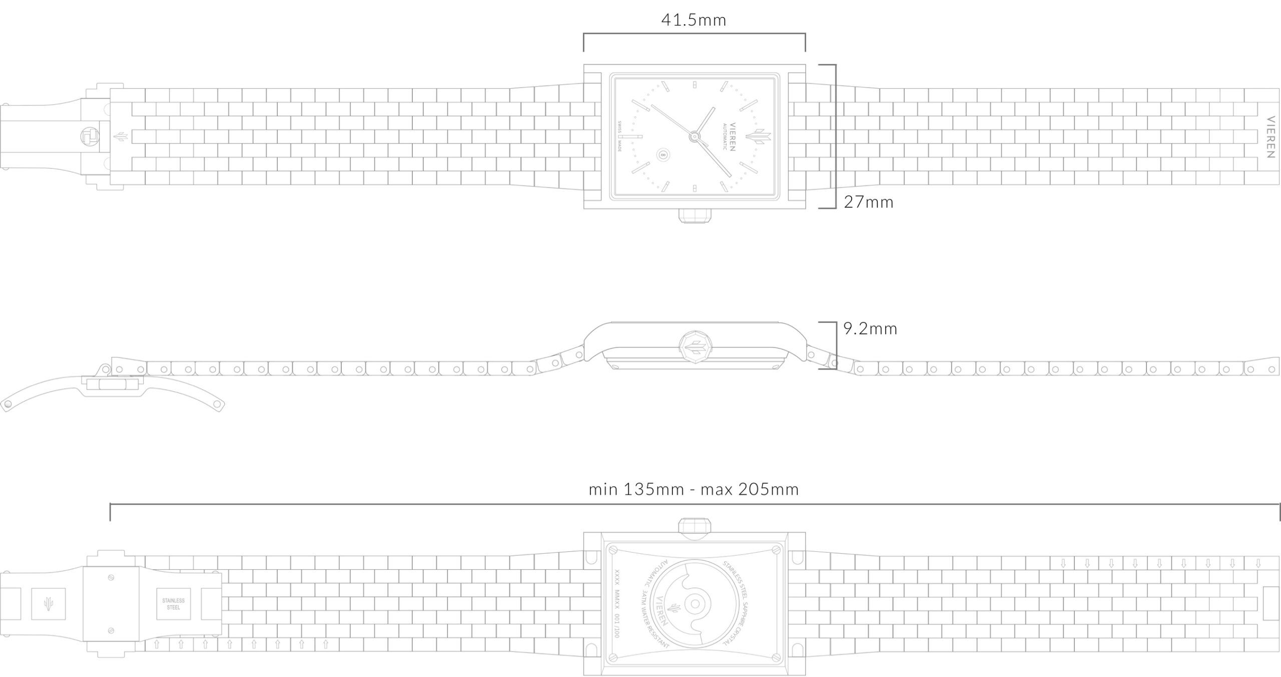 Wrist watch crystal size on sale chart