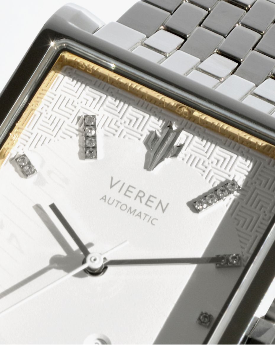 White Diamond Watch - VIEREN Swiss Automatic Watches